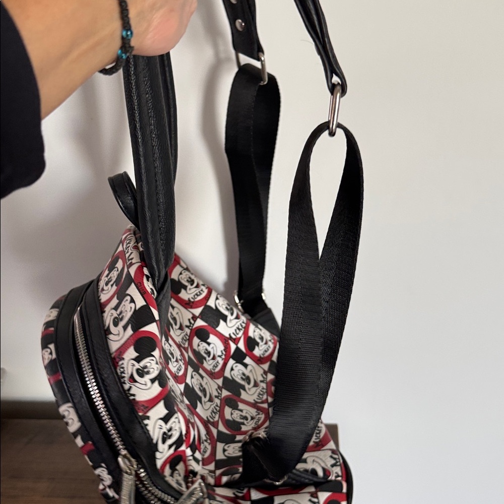 Loungefly Mickey Mouse Checkered Backpack - Red, … - image 2